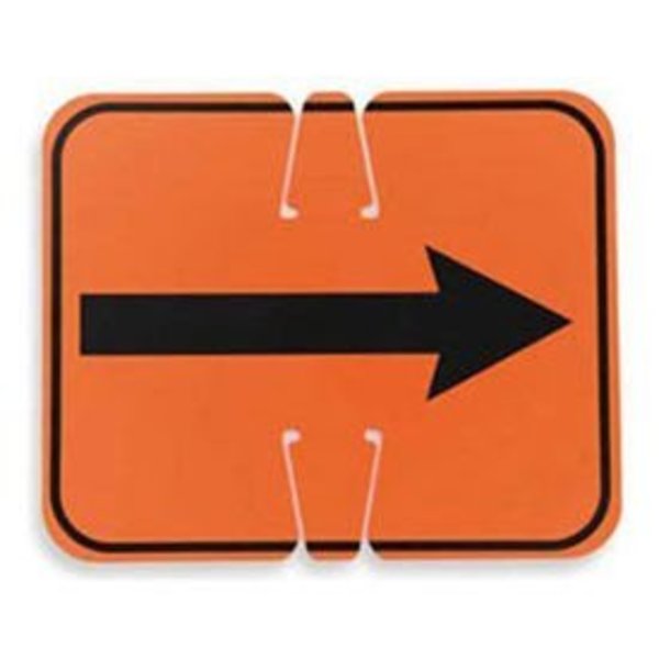 Cortina Safety Products Cone Sign - Reversible Arrow - Black on Orange 03-550-2WA